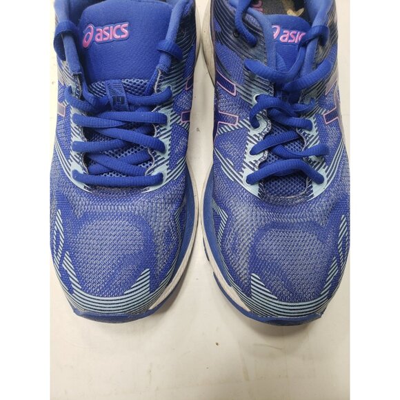ASICS Gel-Nimbus 19 Navy Pink Women Asics Womens Gel Nimbus 19 T750N Blue/Pink Running Shoes Sneakers Size 9.5